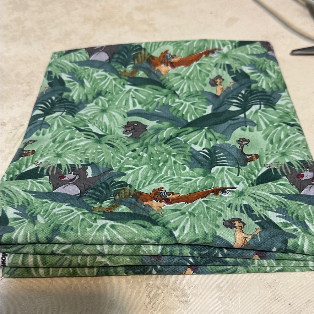 Jungle Print Fabric with Cartoon Characters